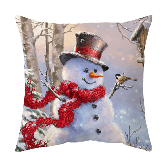 Snowman Christmas Cushion Cover