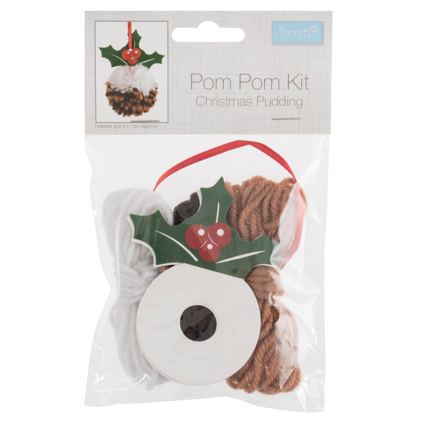 Pom Pom Christmas Pudding KIt - Trimits