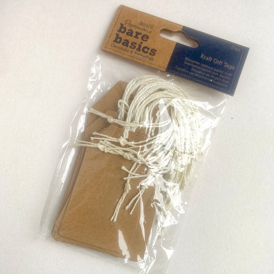 Docrafts Papermania Bare Kraft Tags - Pack of 20