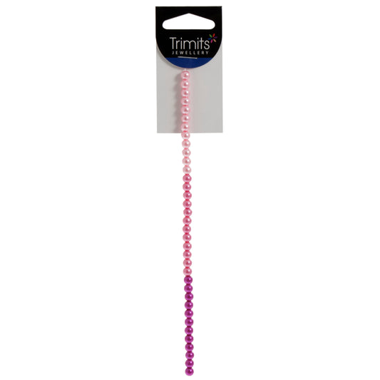 Glass Pearls Pink