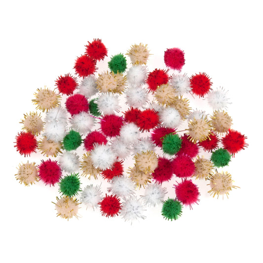 Tinsel Pom Poms, 0.7mm