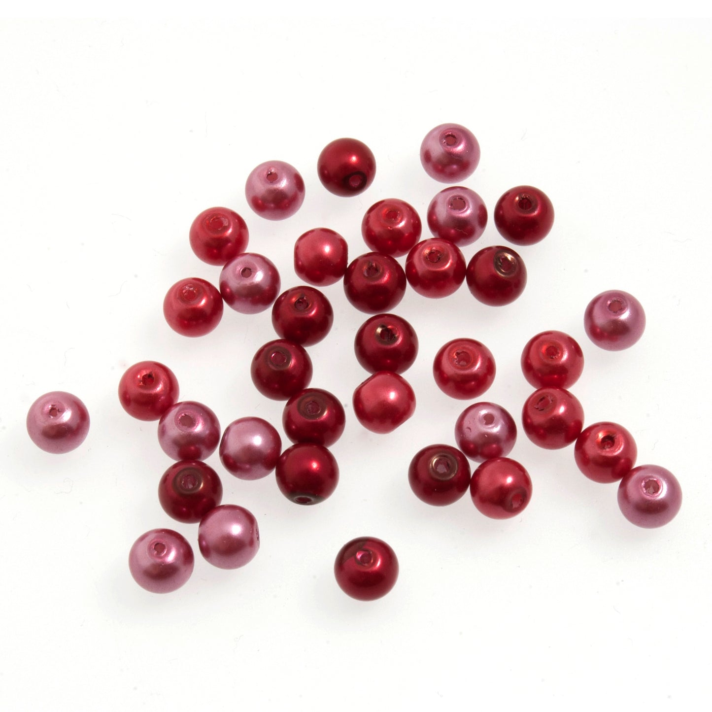 Glass Pearls Red
