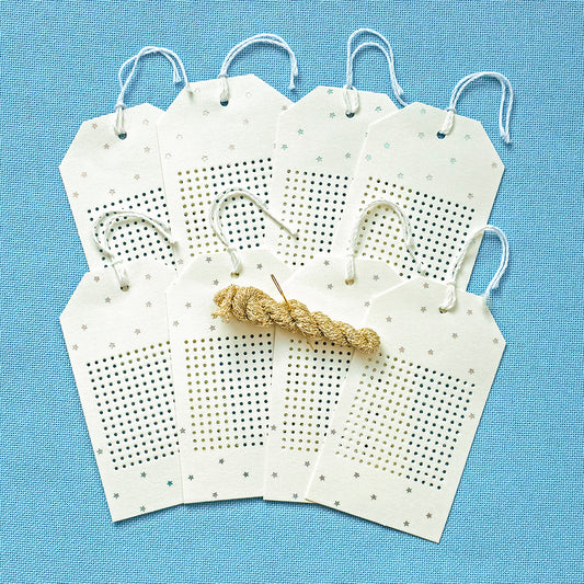 Cream Stitchable Gift Tags x 8