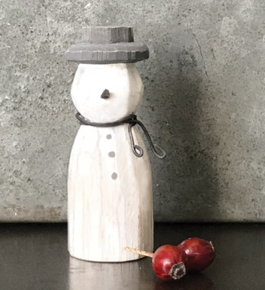 Wooden Snowman decoration - East of India