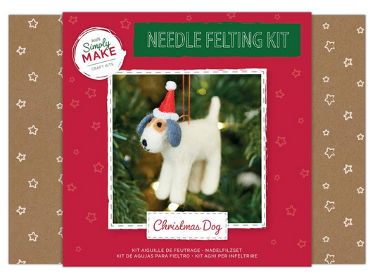 Needle Felting Kit - Christmas Dog