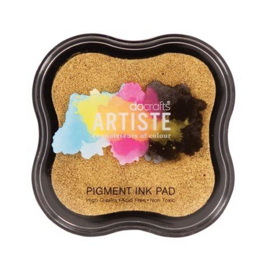 DoCrafts Artiste Pigment Ink Pad - Gold