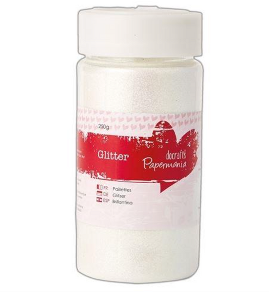 Papermania Large Glitter Pot - White