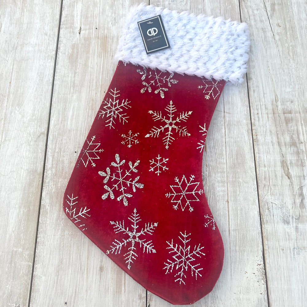 Red Sequinned Christmas Stocking