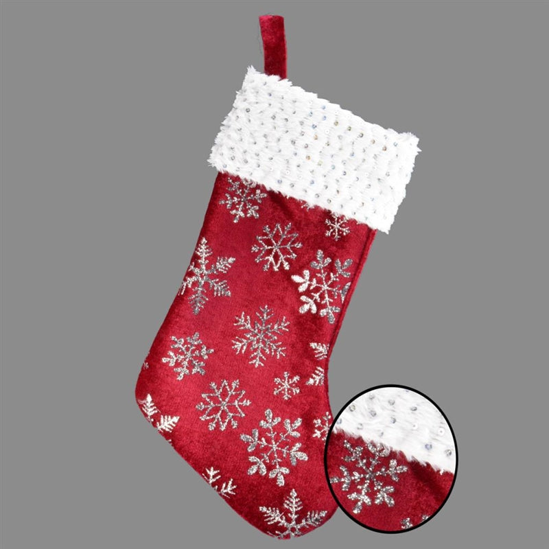 Red Sequinned Christmas Stocking