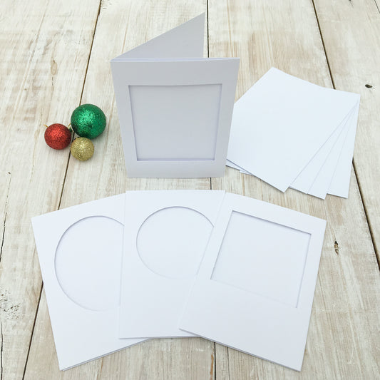 Christmas window card white 4 pack