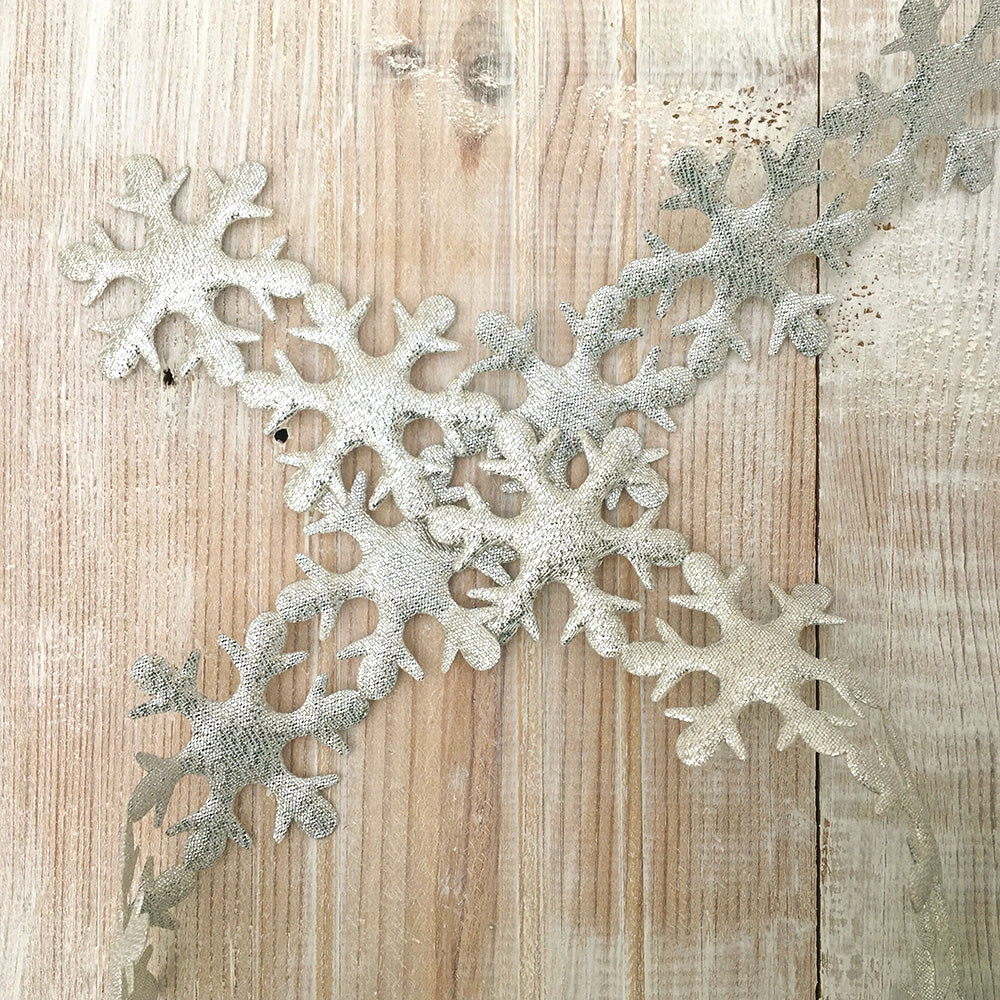 45mm Snowflake ribbon - silver