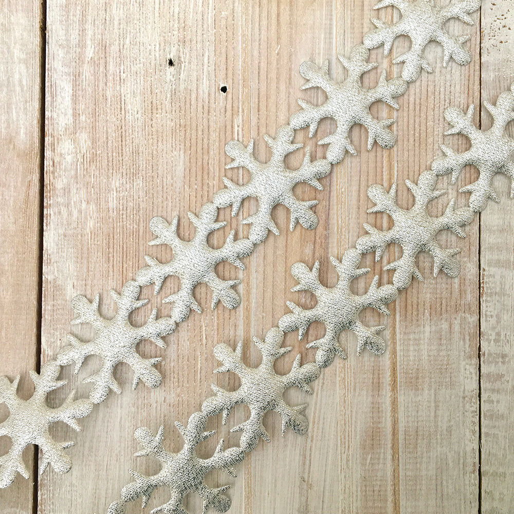 45mm Snowflake ribbon - silver
