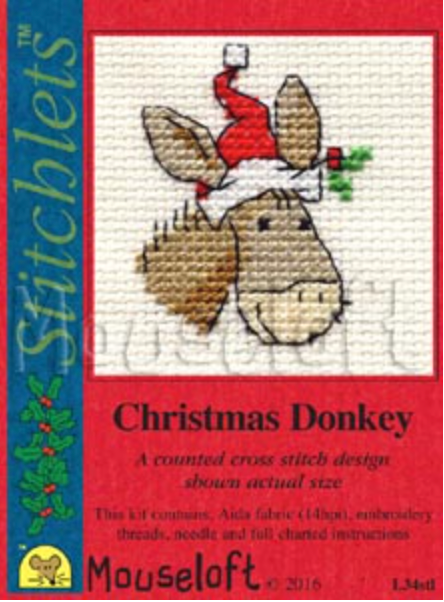 Mouseloft Christmas Donkey Card with Envelope