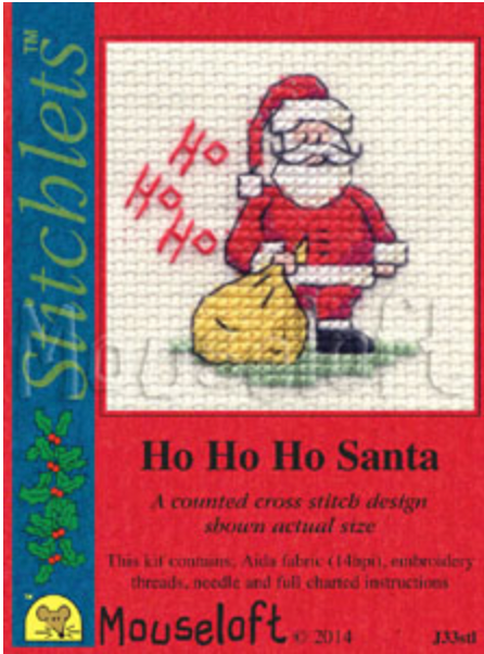 Mouseloft Ho Ho Ho Santa Christmas Card with Envelope