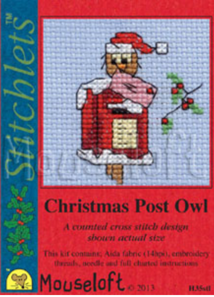 Mouseloft Christmas Post Owl Card with Envelope