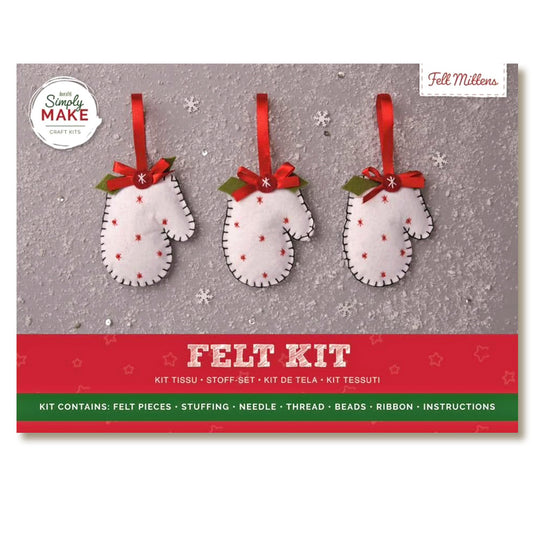 Christmas Mittens Felt Kit